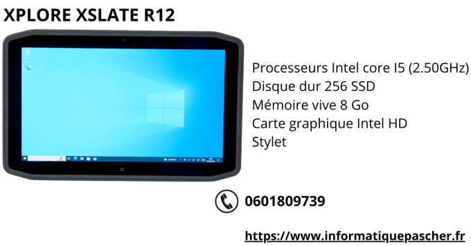 TABLETTE PC XPLORE XSLATE R12  12" Core i5 1.50 GHz - SSD 256 Go - 8 Go   - 