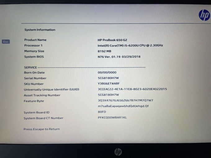 Hp ProBook 650 G2 15,6" Core i5 2,30 GHz 8Go - AZERTY - Français -  