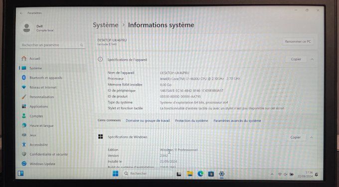 Dell Latitude E7440 12" Core i7 2,10 GHz - SSD 256 Go - 8 Go AZERTY - Français 