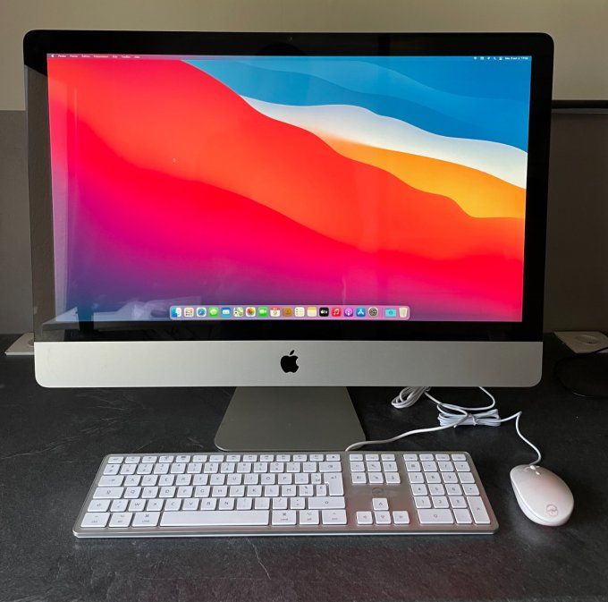 Apple iMac, 27 pouces i5 256Go SSD 8 Go complet clavier/souris MacOs BigSur 2023 -