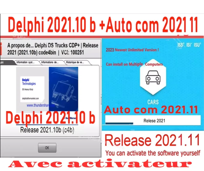 Pack Delphi Autocom Cars/Trucks 2021 avec activation