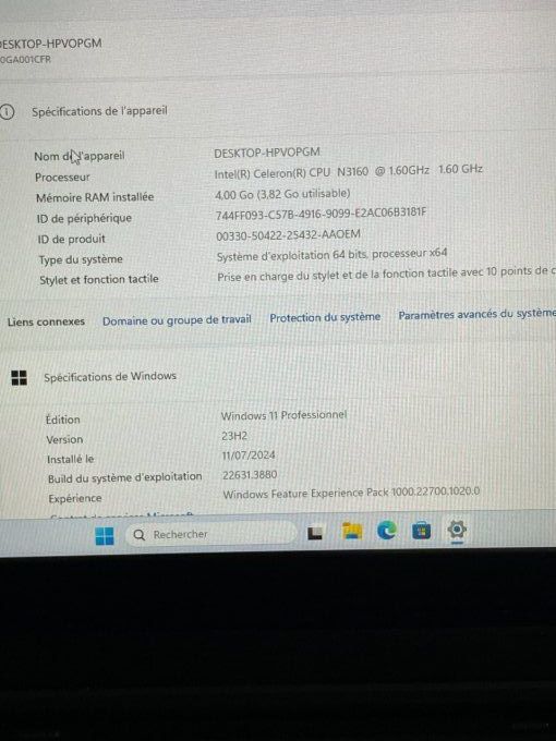 Lenovo Thinkpad Yoga 11E 4Go 256Go SSD